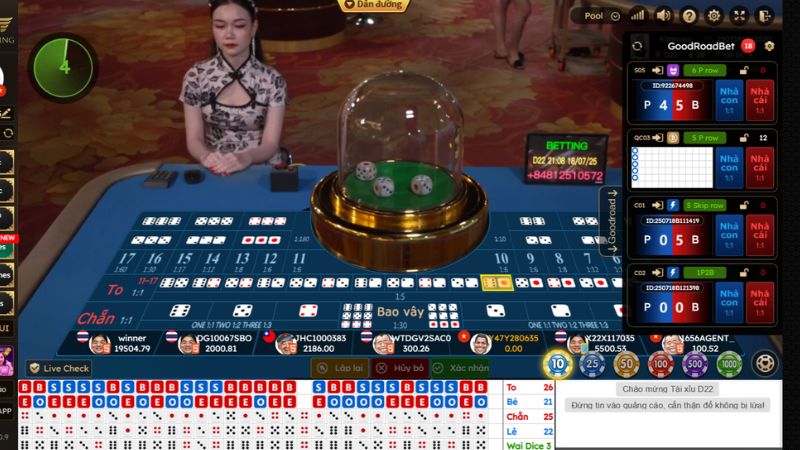 Bàn cược tài xỉu tại Kingfun