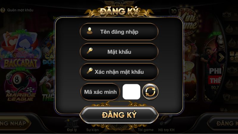 Đăng ký tài khoản chơi tài xỉu tại Kingfun