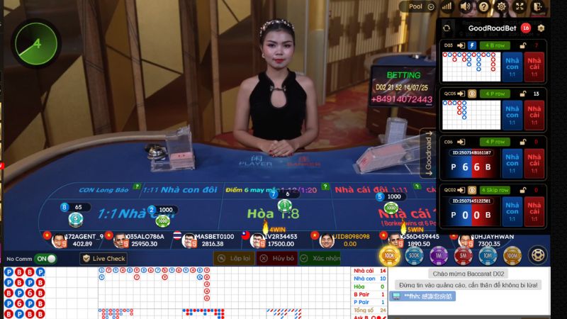 Casino trực tuyến tại Kingfun có các Dealer là người thật